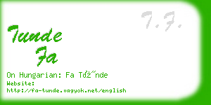 tunde fa business card